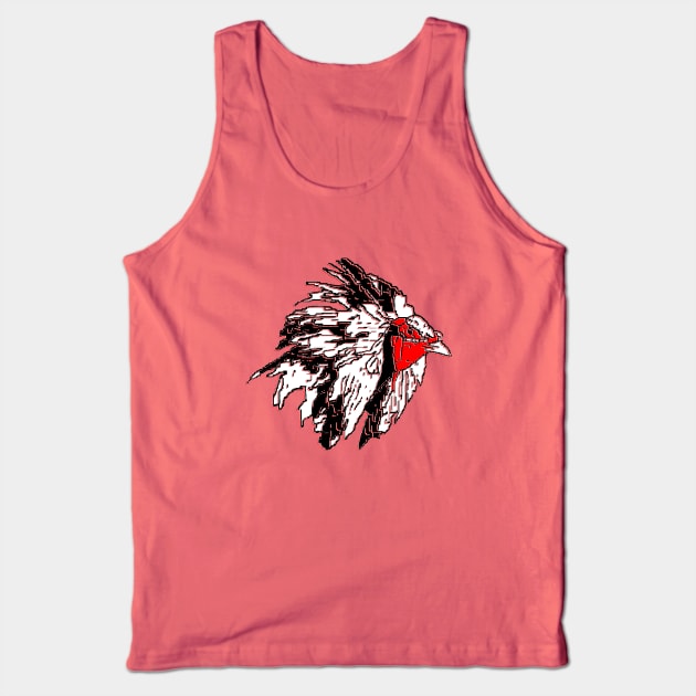 game cock fighting rooster head bird game fowl Tank Top by 4rpixs